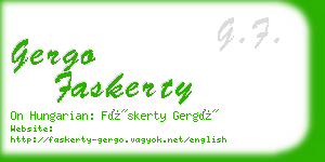 gergo faskerty business card